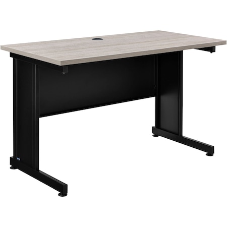 Interion By Global Industrial Office Desk, 24 in D X 30 in H, 48 in W X Steel Frame, Laminate Top, Rustic Gray 240344RGY